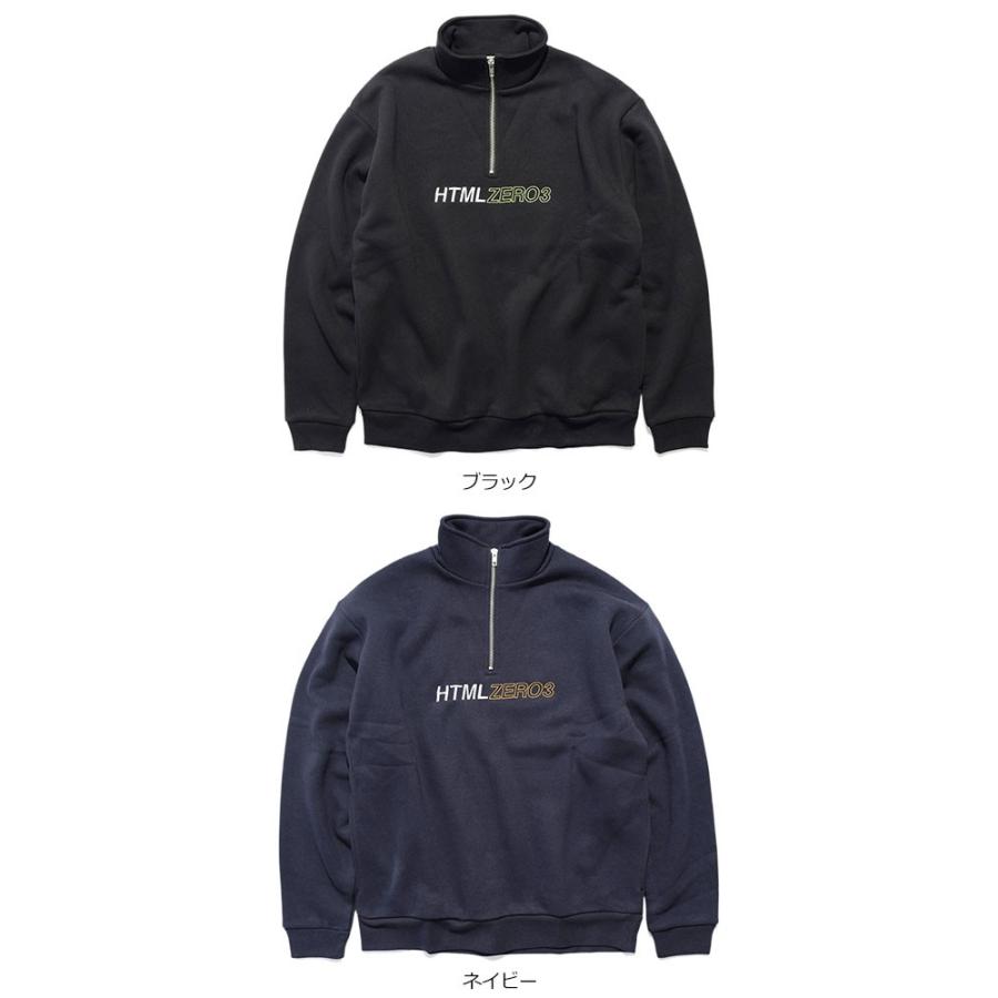 エイチティエムエル ゼロスリー トレーナー HTML ZERO3 メンズ クラシカル ハーフ ジップ スウェット(Classical Half Zip Sweat HTML-SW021) | HTML03 | 11