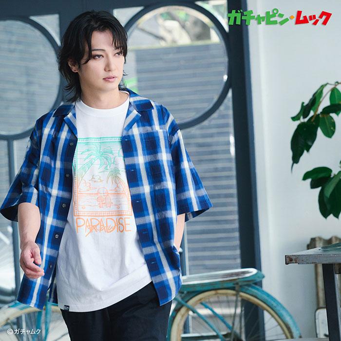 エイチティエムエル ゼロスリー Tシャツ 半袖 HTML ZERO3 メンズ ガチャピン・ムック サンセット コラボ ( Sunset Tee HTML-T628 )[M便 1/1] | HTML03