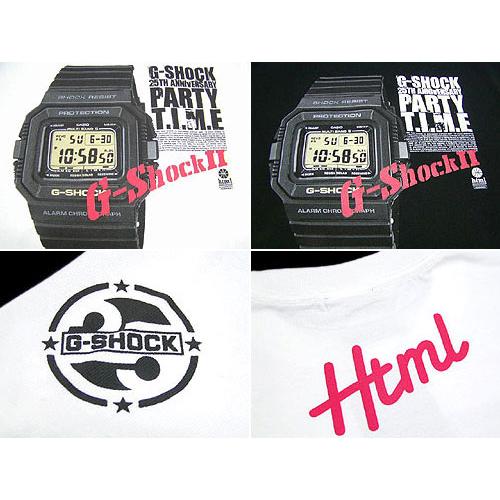 html(エイチ・ティー・エム・エル)×G-SHOCK 25th Anniversary G-SHOCK II S/S Tee Collaboration Tシャツ ティーシャツ 半袖｜icefield｜03