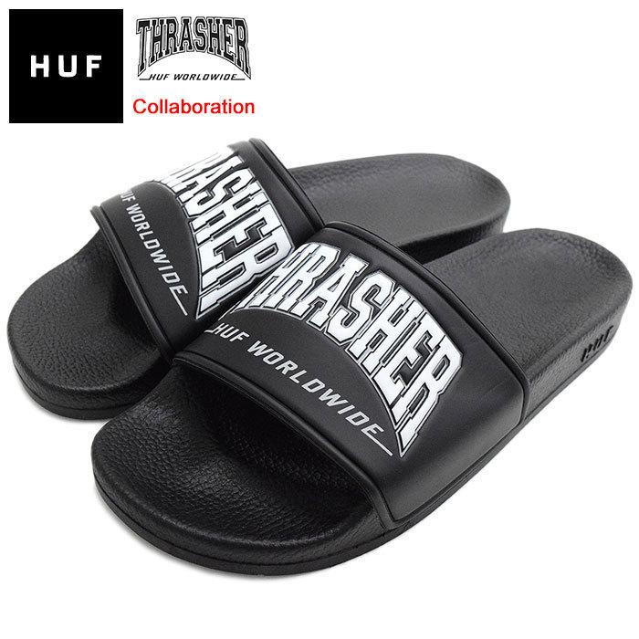 HUF（ハフ） サンダル メンズ 男性用 スラッシャー スライド Black