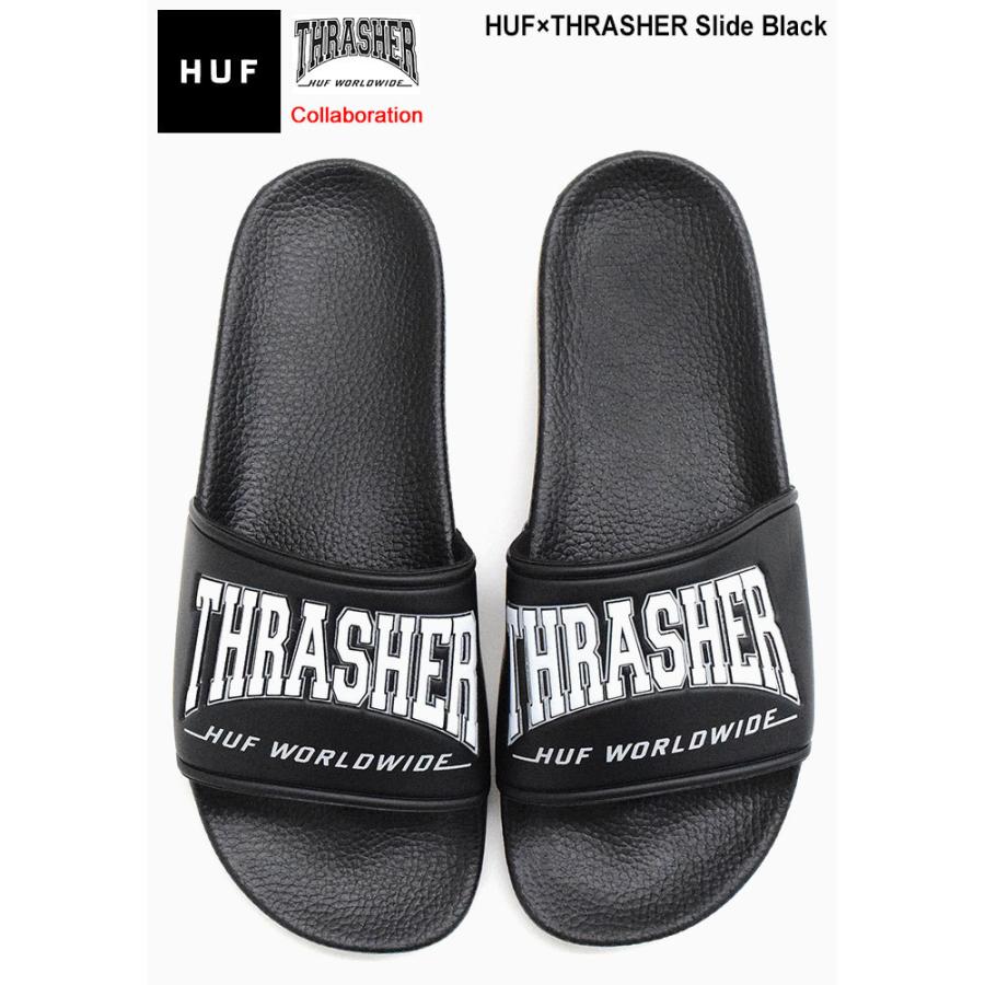 HUF（ハフ） サンダル メンズ 男性用 スラッシャー スライド Black