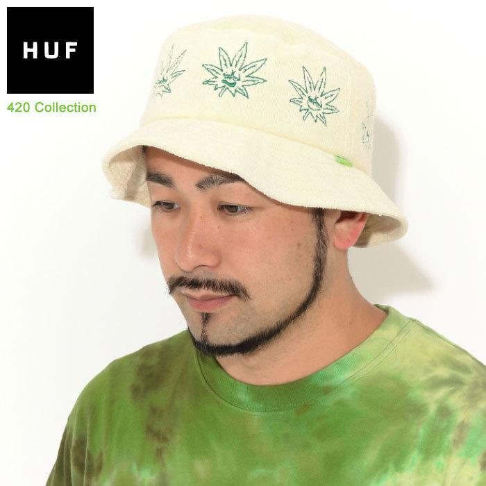 HUF（ハフ） ハット メンズ グリーン バディ テリー クロス バケット