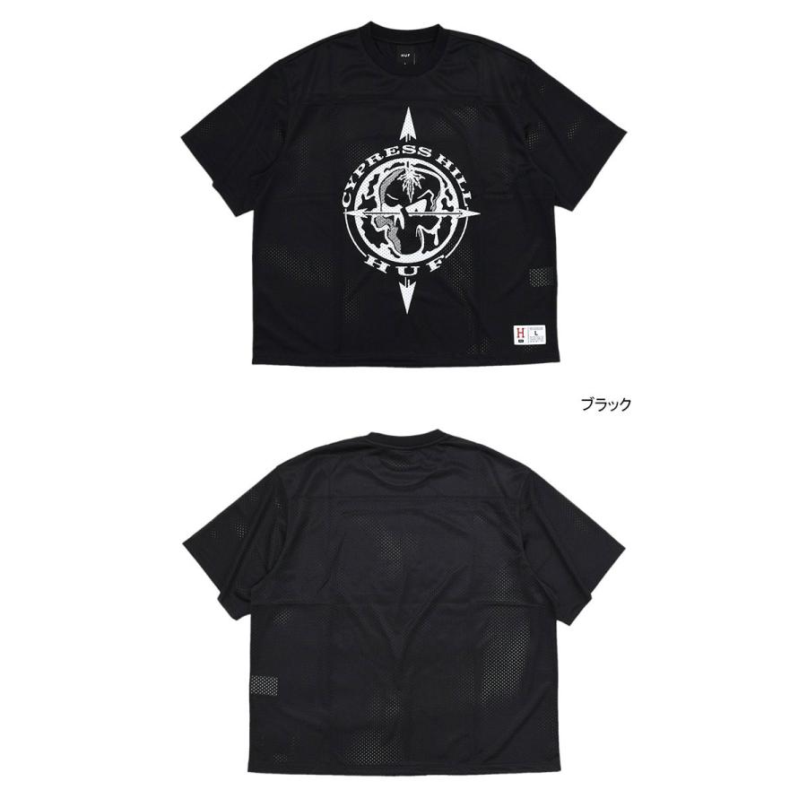 HUF 車プリント メッシュシャツ M HUF ハフ カットソー 半袖 メンズ サイプレス ヒル コンパス
