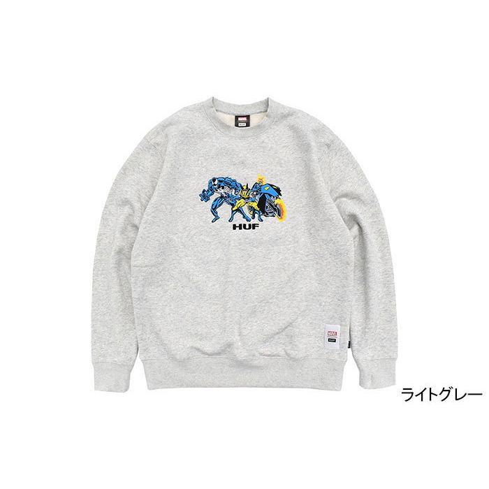 HUF（ハフ） トレーナー メンズ マーベル チーム アップ クルーネック