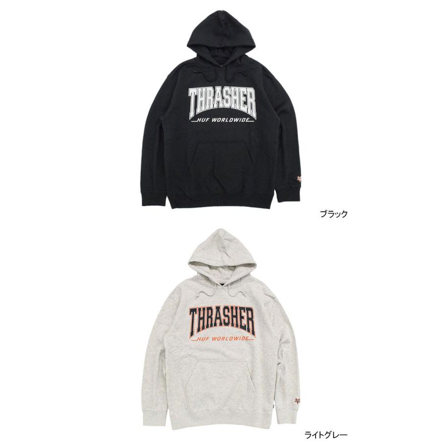 HUF X Thrasher Bayview Pullover Hoodie Black XXL パーカー HUF ハフ パーカー プルオーバー メンズ スラッシャー