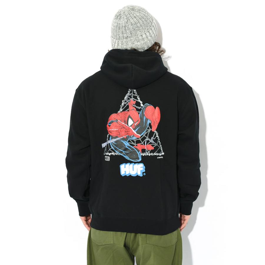 HUF（ハフ） パーカー プルオーバー メンズ スパイダーマン スウィップ