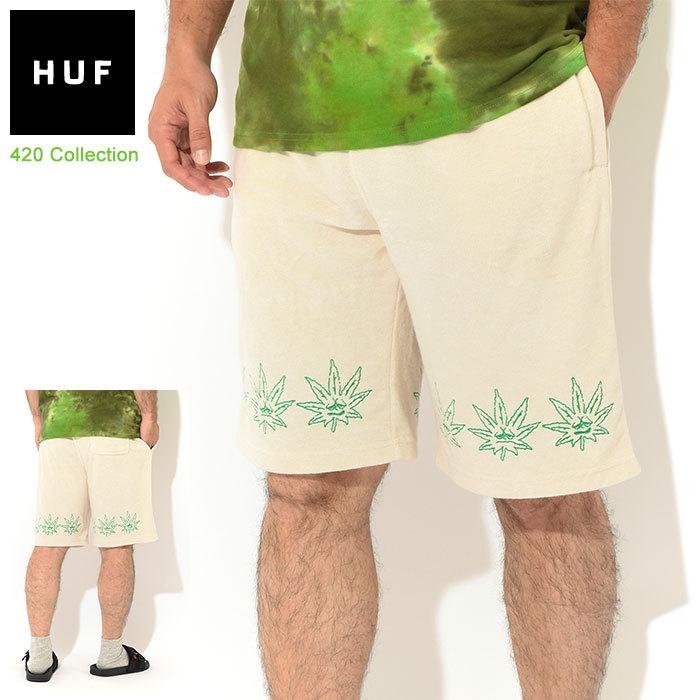 HUF（ハフ） ハーフパンツ メンズ グリーン バディ テリー クロス
