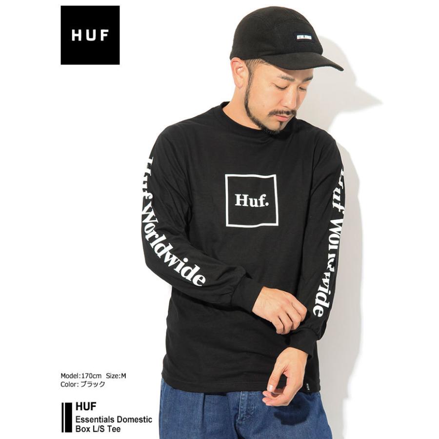 HUF（ハフ） ロンT Tシャツ 長袖 メンズ エッセンシャルズ ドメスティック ボックス ( Essentials Domestic Box ...