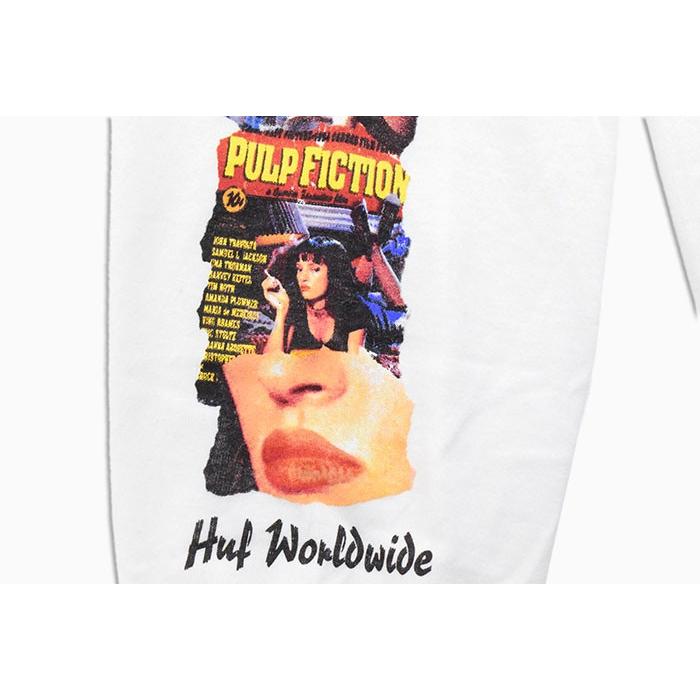 HUF ハフ Tシャツ 長袖 メンズ パルプ フィクション コラージュ