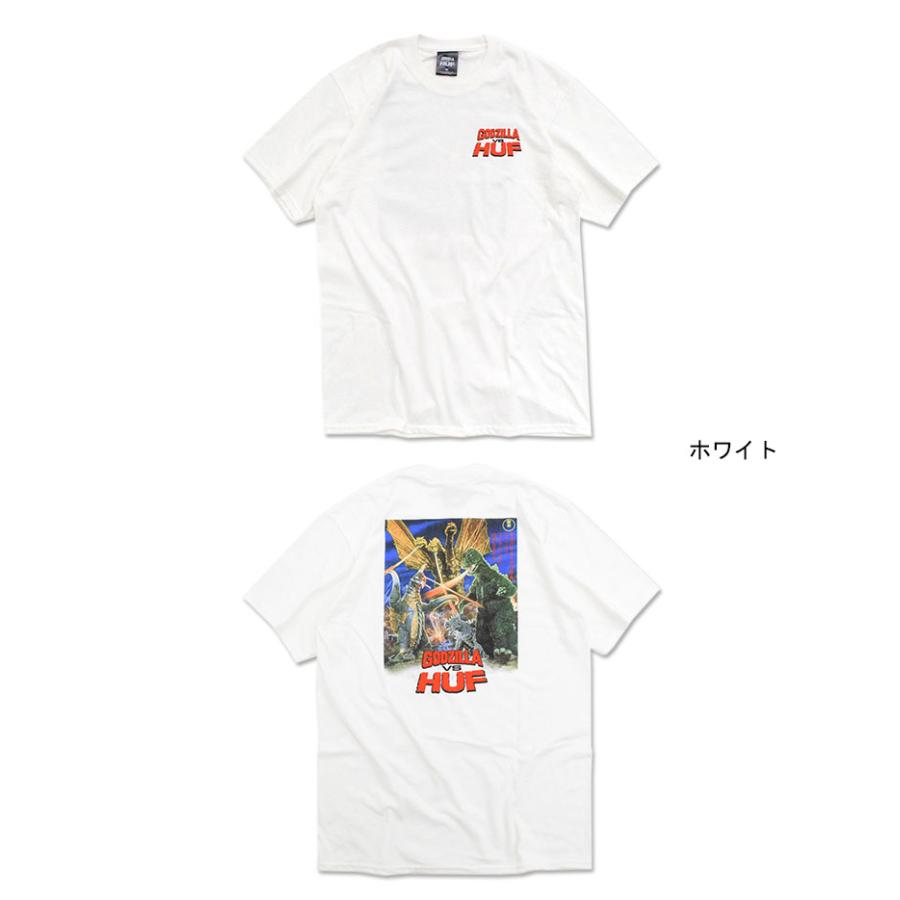HUF ハフ Tシャツ 半袖 メンズ ゴジラ デストロイ オール