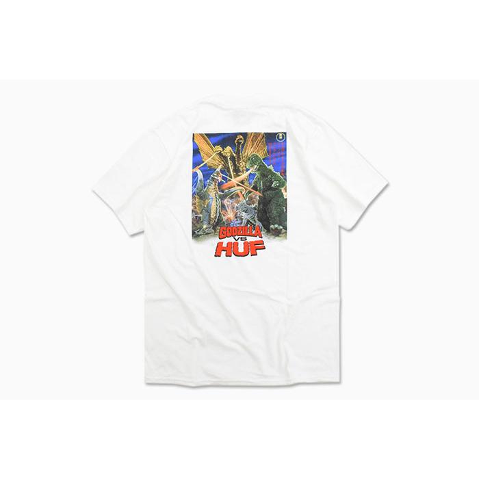 HUF ハフ Tシャツ 半袖 メンズ ゴジラ デストロイ オール