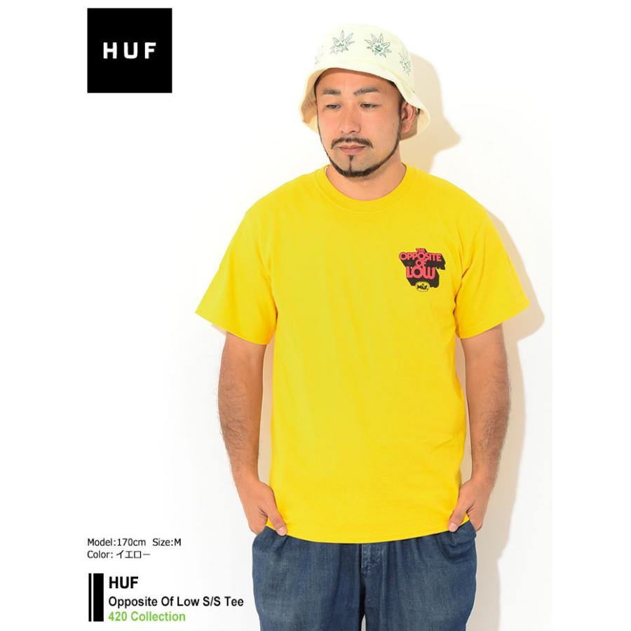 ★国内在庫/即発可*HUF*420/OPPOSITE OF LOWプリントTシャツ★ HUF ハフ Tシャツ 半袖 メンズ オポジット オブ ロー ( Opposite