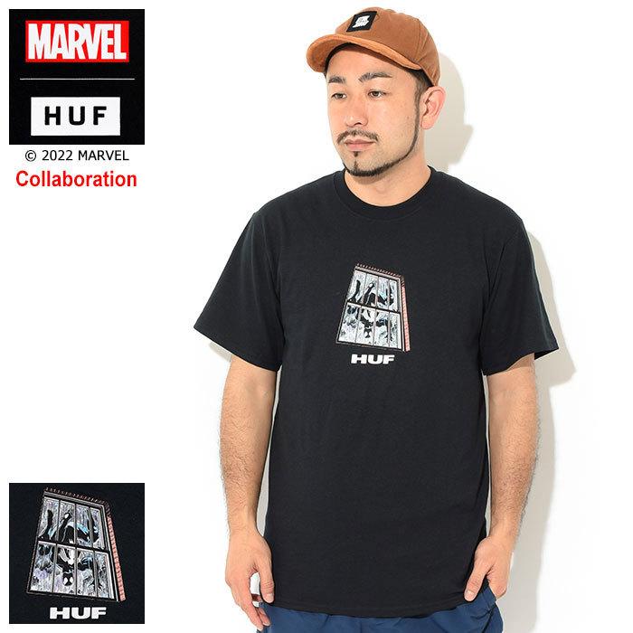 HUF（ハフ） Tシャツ 半袖 メンズ マーベル ブラック スーツ 