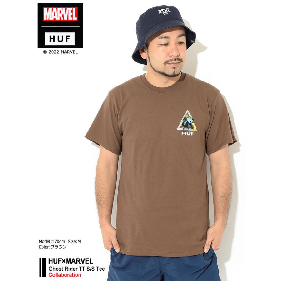 HUF ハフ Tシャツ 半袖 メンズ マーベル ゴーストライダー TT