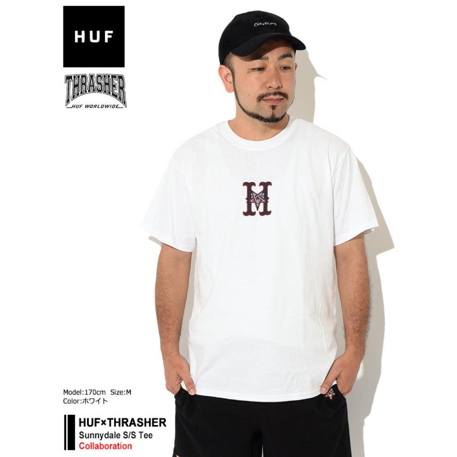 ハフ Tシャツ 半袖 HUF メンズ スラッシャー サニーデール コラボ ( HUF×THRASHER Sunnydale S/S Tee  T-SHIRTS カットソー TS01923 )[M便 1/1]