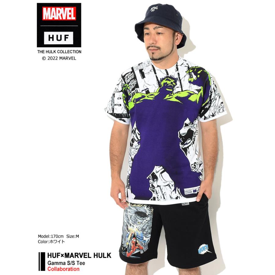 HUF（ハフ） Tシャツ 半袖 メンズ マーベル ハルク ガンマ コラボ