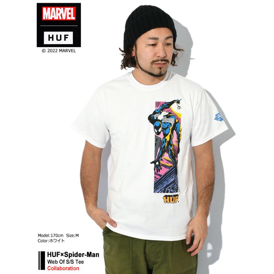HUF（ハフ） Tシャツ 半袖 メンズ スパイダーマン ウェブ オブ コラボ