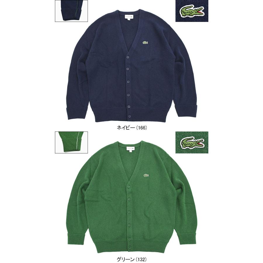 ラコステカーディガン LACOSTE（ラコステ） カーディガン ガーター編み ウールVネック