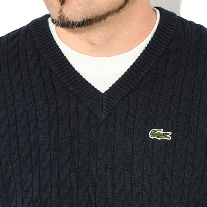 LACOSTE ベスト ケーブルニットVネックベスト AH7633 - ラコステ（LACOSTE）公式