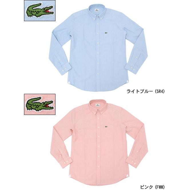 LACOSTE ラコステ　ヘリテージワッペンラガーシャツ 長袖　メンズLサイズ LACOSTE(ラコステ) ヘリテージ ワッペン ラガーシャツ メンズ