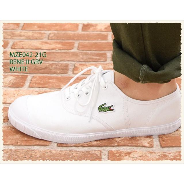 ラコステ LACOSTE スニーカー ルネ 2 GRV シューズ ホワイト 男性用 メンズ(lacoste MZE042-21G RENE II GRV White)｜icefield｜02