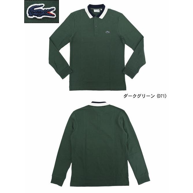 ラコステ LACOSTE ポロシャツ 長袖 メンズ PH3081 コットン バイカラー(PH3081 Cotton Bicolor L/S Polo Shirt MADE IN FRANCE フランス製)｜icefield｜02