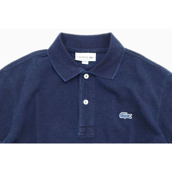 ラコステ ポロシャツ 半袖 LACOSTE メンズ PH371MJ ( PH371MJ S/S Polo Shirt インディゴ ピケ 鹿の子 ポロ・シャツ トップス PH371MJ-99 )｜icefield｜09