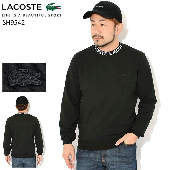 LACOSTE ラコステ メンズトレーナー SH9542 ブラック 2025秋冬新作 LACOSTE（ラコステ） トレーナー メンズ SH9542 クルー スウェット