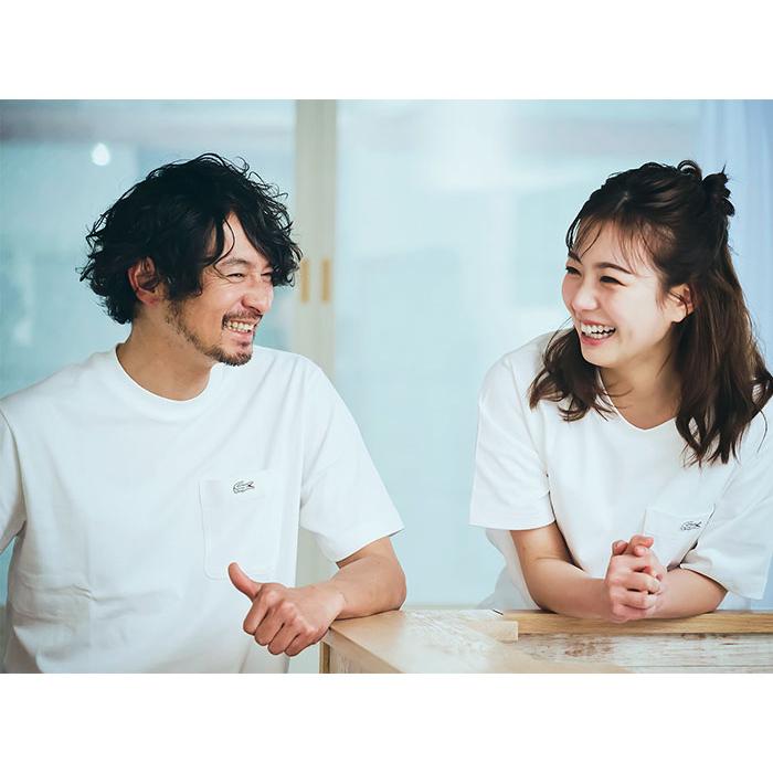 【美品】 LACOSTE 半袖ポケットTシャツ 34 ホワイト 胸ポケット LACOSTE（ラコステ） tシャツ ワンポイントロゴ オーバーサイズ