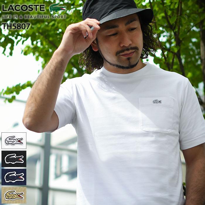 ラコステ Tシャツ 半袖 LACOSTE メンズ TH5807 ポケット ( TH5807