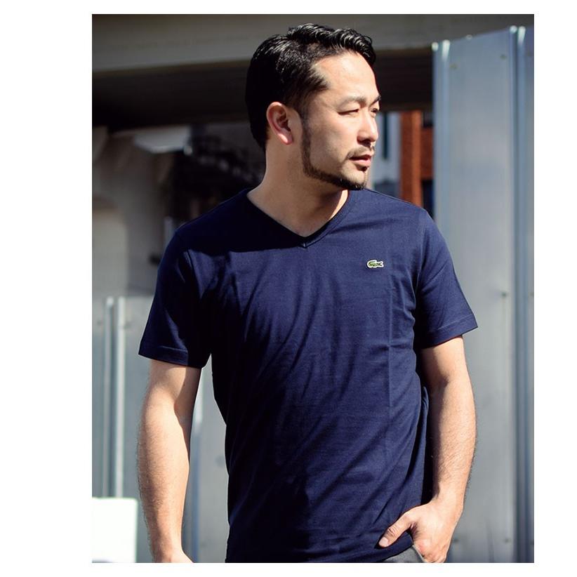 LACOSTE（ラコステ） Tシャツ 半袖 メンズ TH632EM ベーシック Vネック 