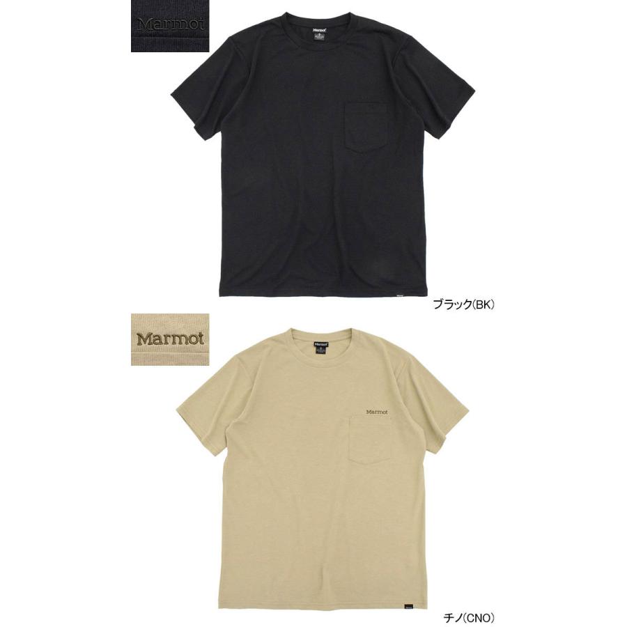 Marmot マーモット カットソー 半袖 メンズ ポケット ロゴ Marmot マーモット カットソー 半袖 メンズ ポケット ロゴ