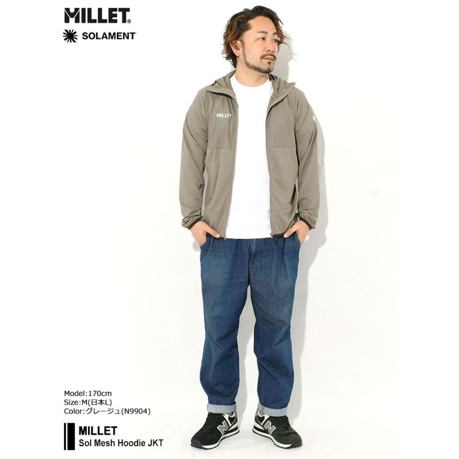 ミレーメンズ新品未使用ソルメッシュフーディ MILLET（ミレー） ソル メッシュ フーディ SOL MESH HOODIE M