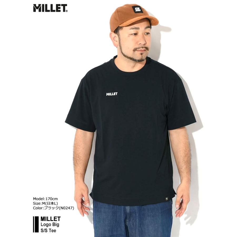 MILLET（ミレー） Tシャツ 半袖 メンズ ロゴ ビッグ ( Logo Big S/S