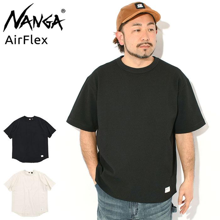 カットソー(半袖/袖なし) MEDI BACK DRAPE WAFFLE TOP NANGA（ナンガ） カットソー 半袖 メンズ エアフレックス ワッフル