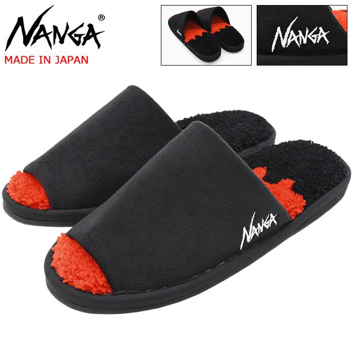 新品2足セット　NANGA ブラック/レッド スリッパ　サンダル NANGA（ナンガ） サンダル メンズ 男性用 ロゴ ルーム シューズ
