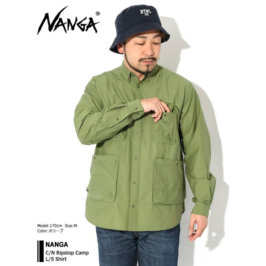 NANGA ナンガ シャツ 長袖 メンズ コットン ナイロン リップス NANGA ナンガ シャツ 長袖 メンズ コットン ナイロン リップス