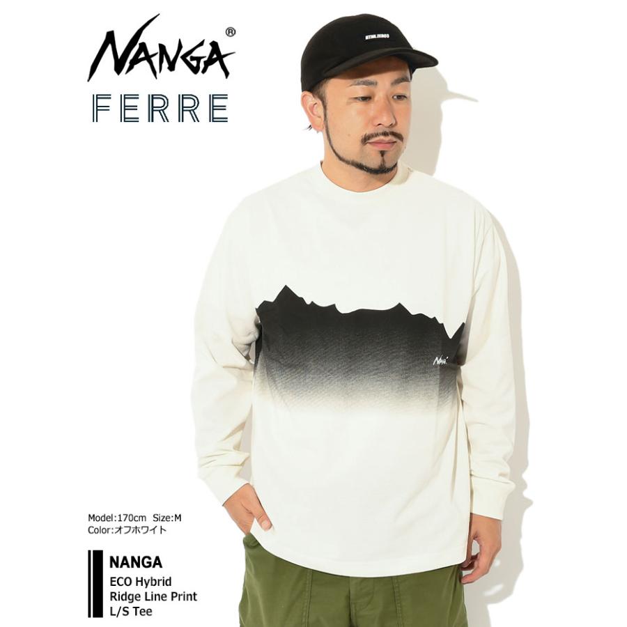 NANGA ナンガ ロンT Tシャツ 長袖 メンズ エコ ハイブリット