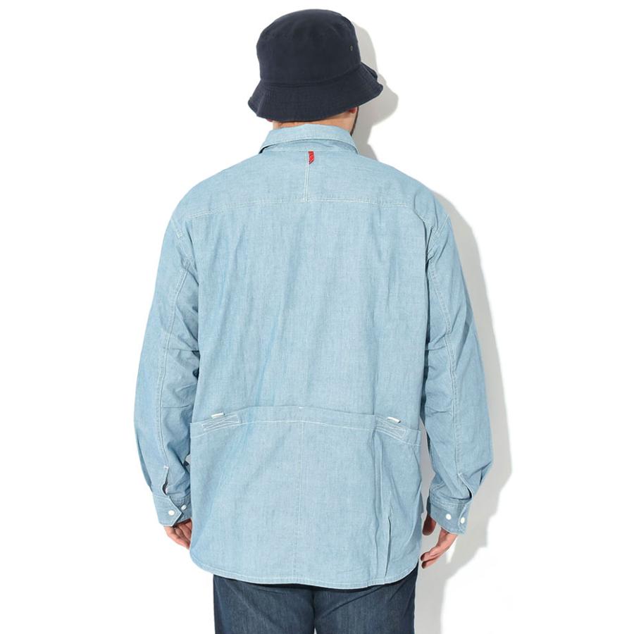 ナンガ シャツ 長袖 NANGA メンズ ヒノック シャンブレー フィールド ( Hinoc Chambray Field L/S Shirt アウトドア 焚き火 難燃 トップス NW2411-1H800 )｜icefield｜05