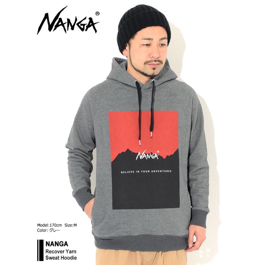 ナンガ プルオーバー パーカー NANGA メンズ リカバー ヤーン スウェット フーディ ( Recover Yarn Sweat Hoodie トップス メンズ 男性用 )｜icefield｜02