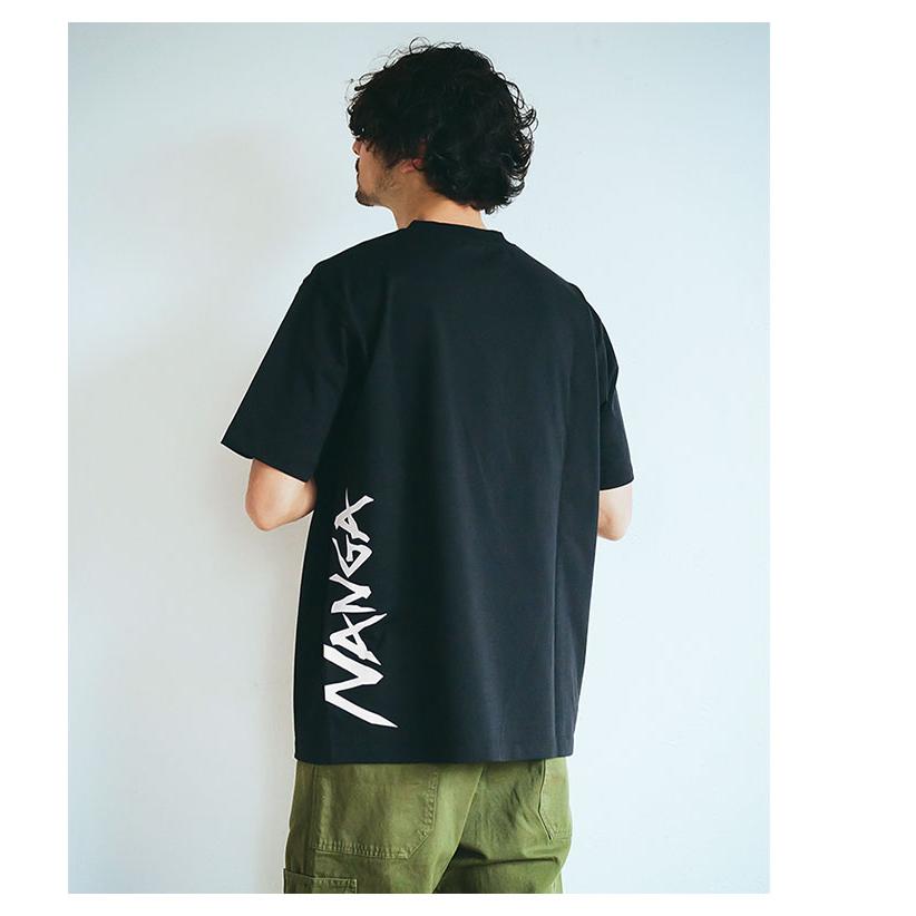 NANGA（ナンガ） Tシャツ 半袖 メンズ バーティカル ロゴ ( Vertical