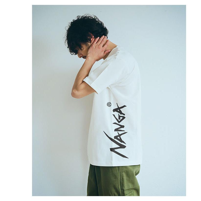 NANGA（ナンガ） Tシャツ 半袖 メンズ バーティカル ロゴ ( Vertical