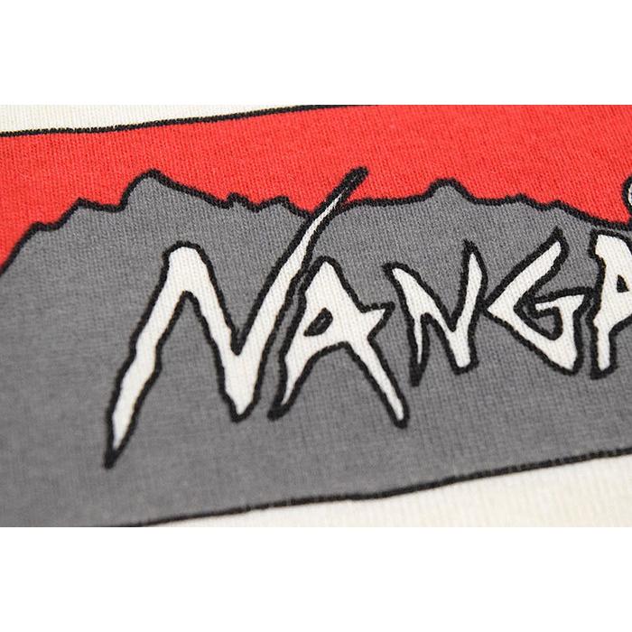 ナンガ Tシャツ 半袖 NANGA メンズ ウシオダ ヒロアキ ハンド ペイント ロゴ コラボ(USHIODA HIROAKI Hand Paint Logo Tee ビッグシルエット)｜icefield｜09