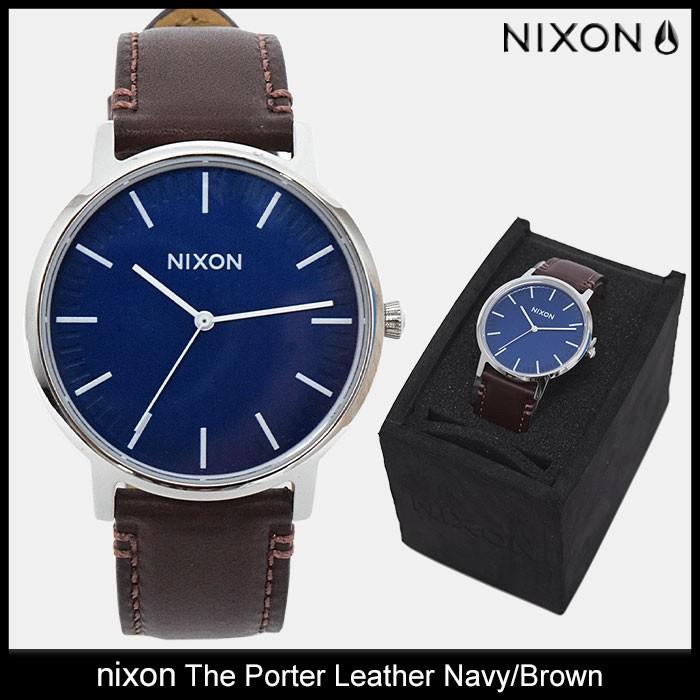 ニクソン 腕時計 Nixon メンズ ザ ポーター レザー ネイビー ブラウン Nixon The Porter Leather Navy Brown 時計 男性用 Na Ice Field 通販 Paypayモール