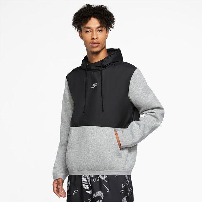 ナイキ プルオーバー パーカー Nike メンズ Jdi フリース ミックス ブラック グレー Nike Jdi Fleece Mix Pullover Hoodie Cu4102 010 Ice Field 通販 Paypayモール