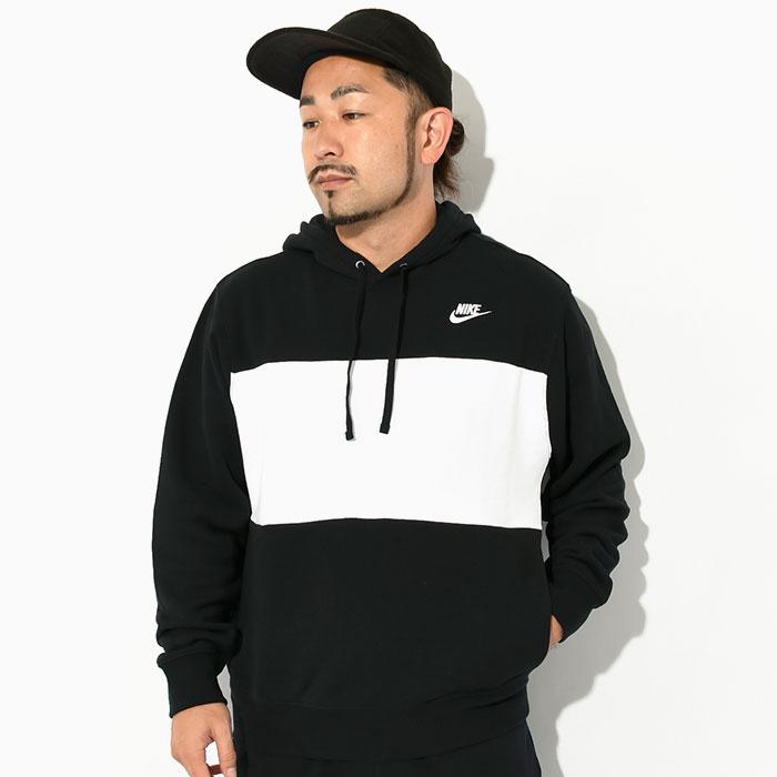 【サイズL】ナイキ NIKE フーディー　白黒 NIKE（ナイキ） パーカー プルオーバー メンズ クラブ+ FT CB ブラック