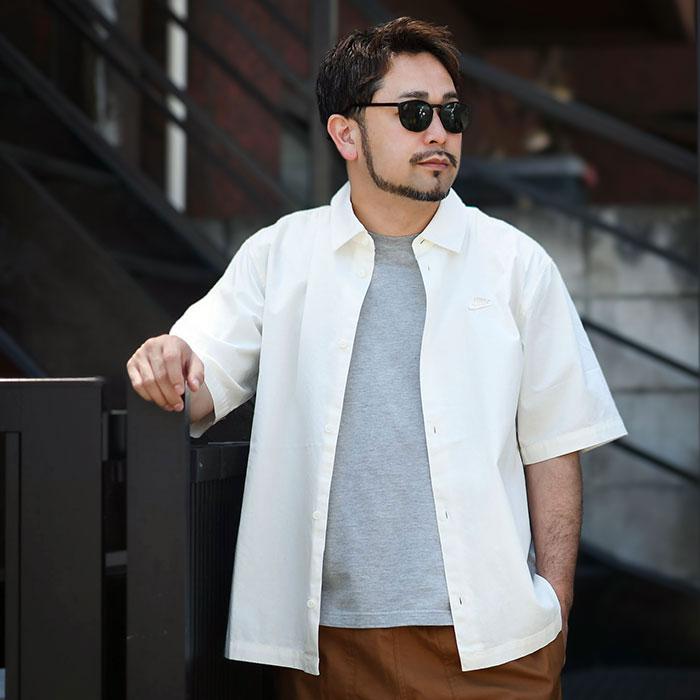 NIKE ナイキ シャツ 半袖 メンズ クラブ WSH BTN オフホワイト