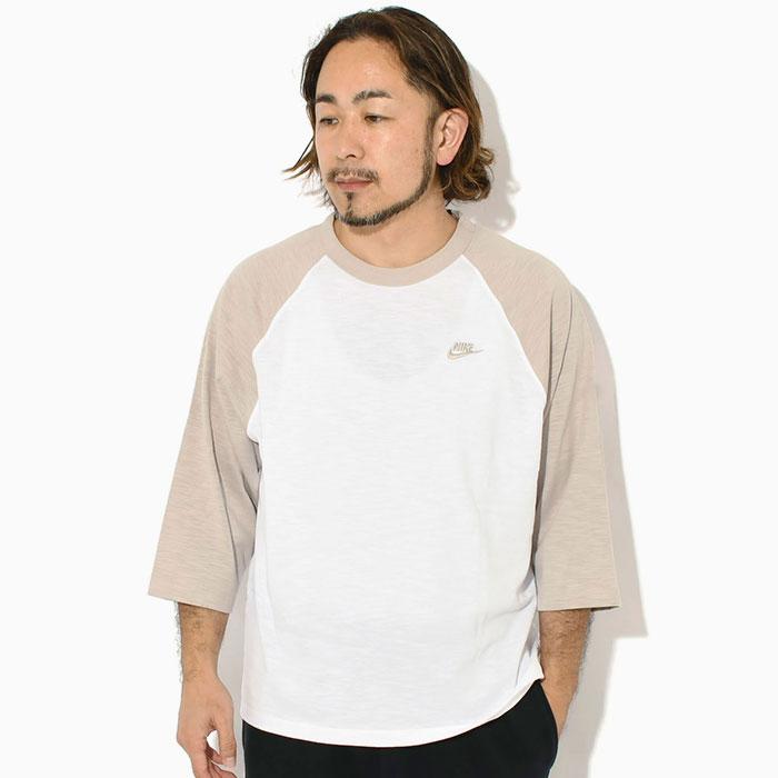 NIKE（ナイキ） ラグラン 七分袖 メンズ クラブ ホワイト/ベージュ