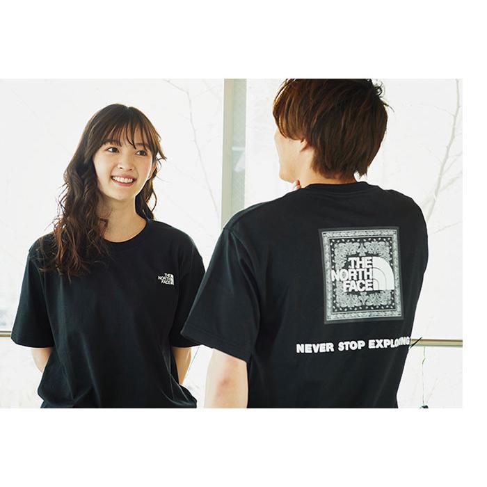 ザ ノースフェイス Tシャツ 半袖 THE NORTH FACE メンズ 24SS バンダナ スクエア ロゴ(Bandana Square Logo S/S Tee 2024春夏 NT32446 国内正規)[M便 1/1]｜icefield｜21