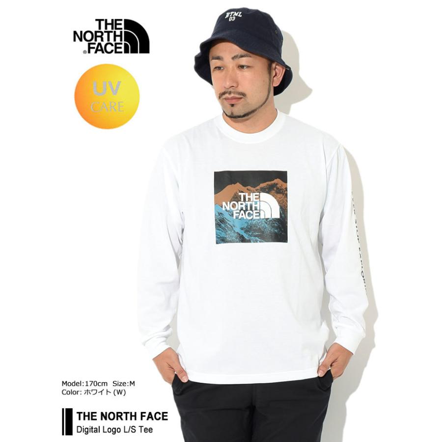 ザ ノースフェイス Tシャツ 長袖 THE NORTH FACE メンズ デジタル ロゴ ( Digital Logo L/S Tee 2021秋冬 カットソー トップス NT82137 )｜icefield｜02